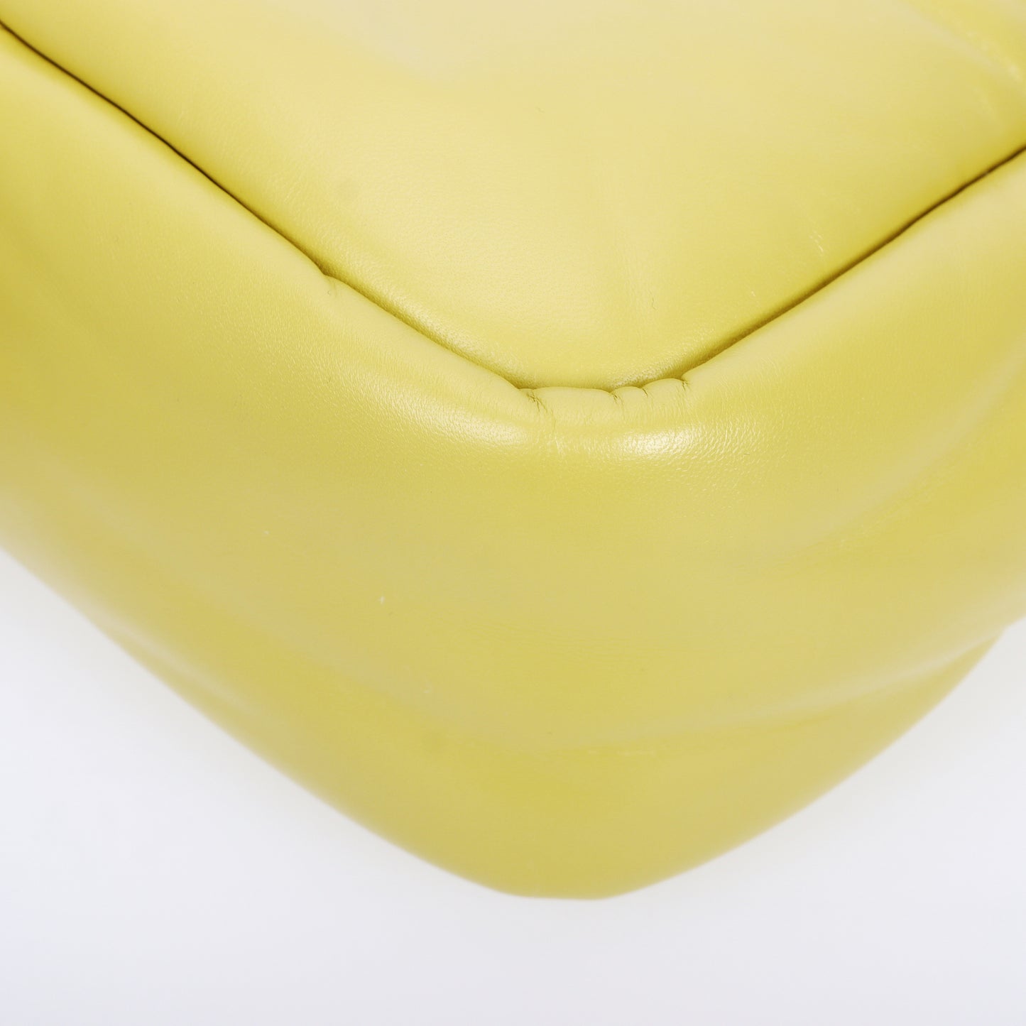 Pre-Owned Prada Soft Yellow Calfskin Shoulder Bag 18612684