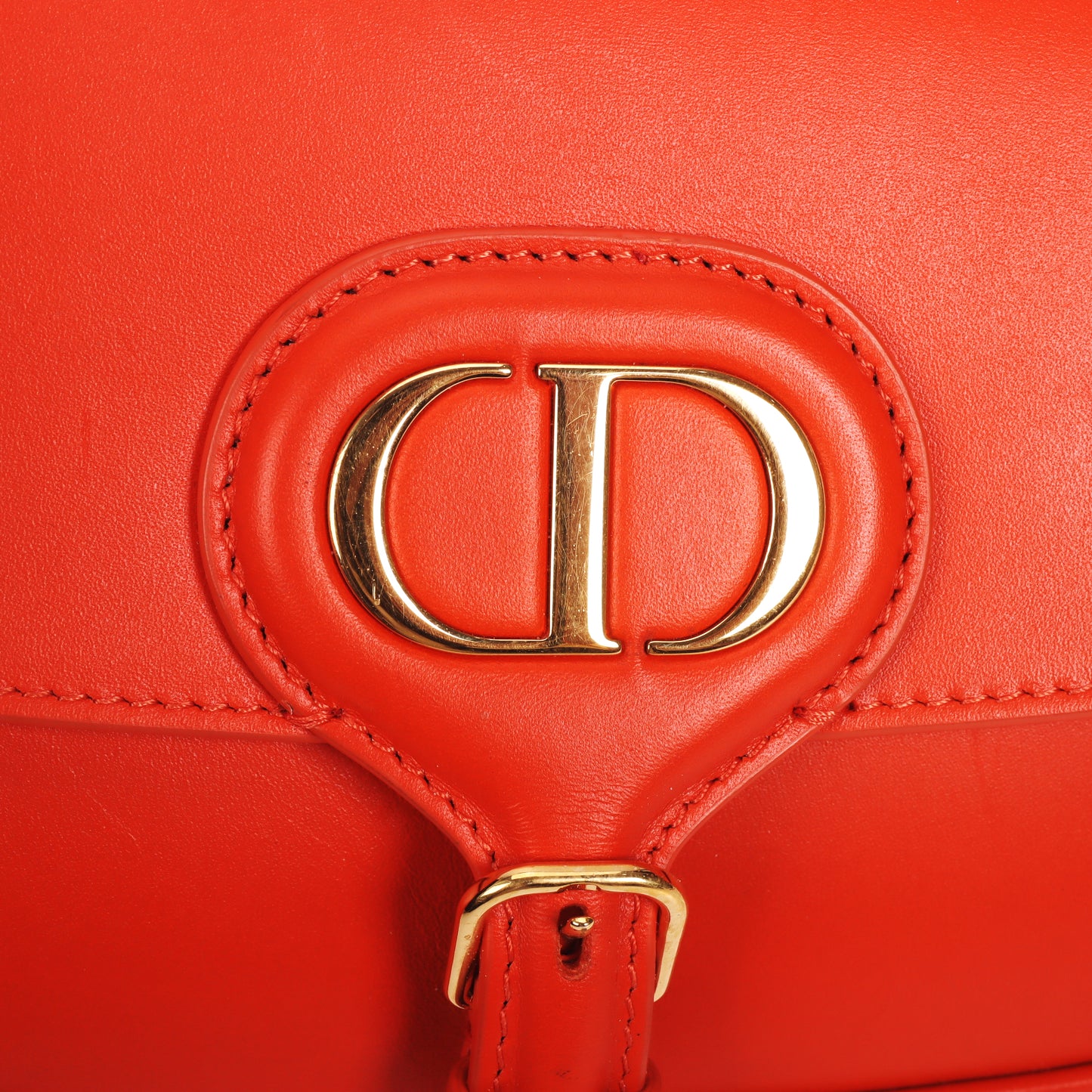 Pre-Owned Dior Bobby East-West Orange Calfskin Leather Shoulder Bag 18766838