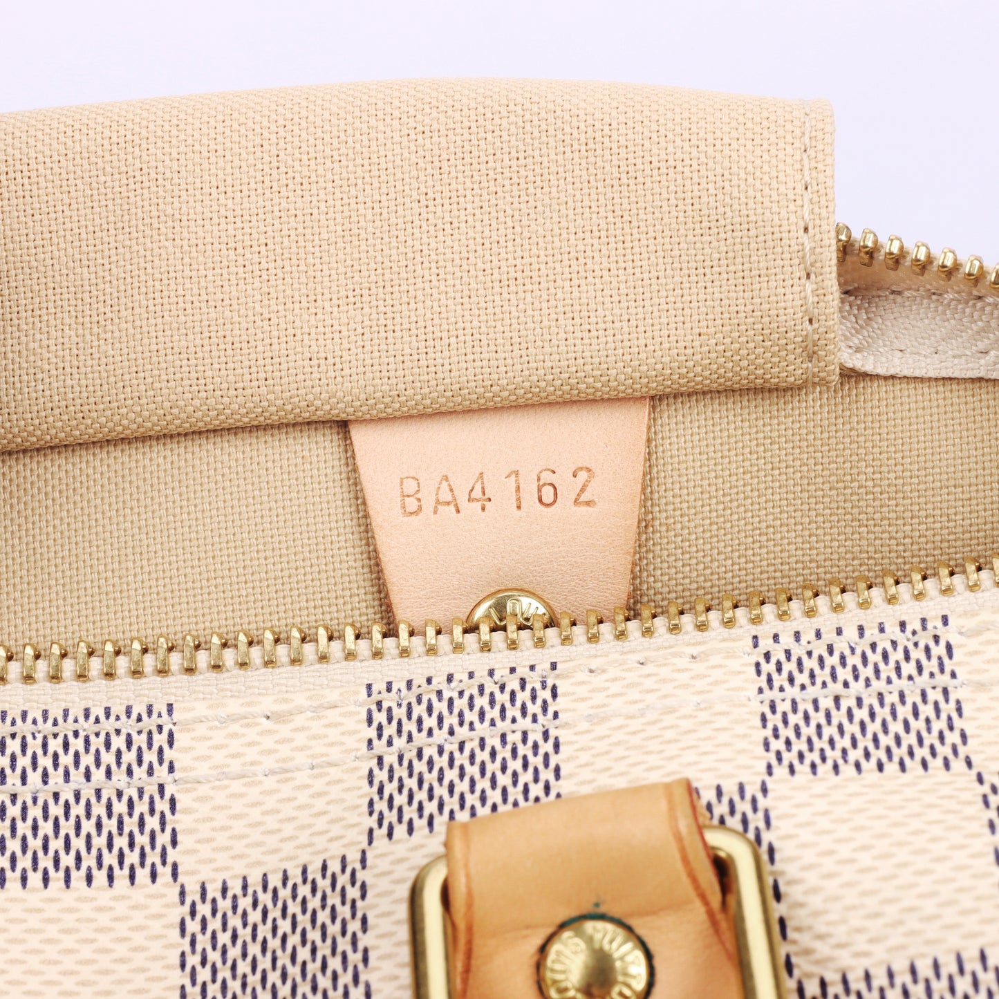 Pre-Owned Louis Vuitton Speedy 30 White Damier Azur Coated Canvas Top Handle Bag 19050088