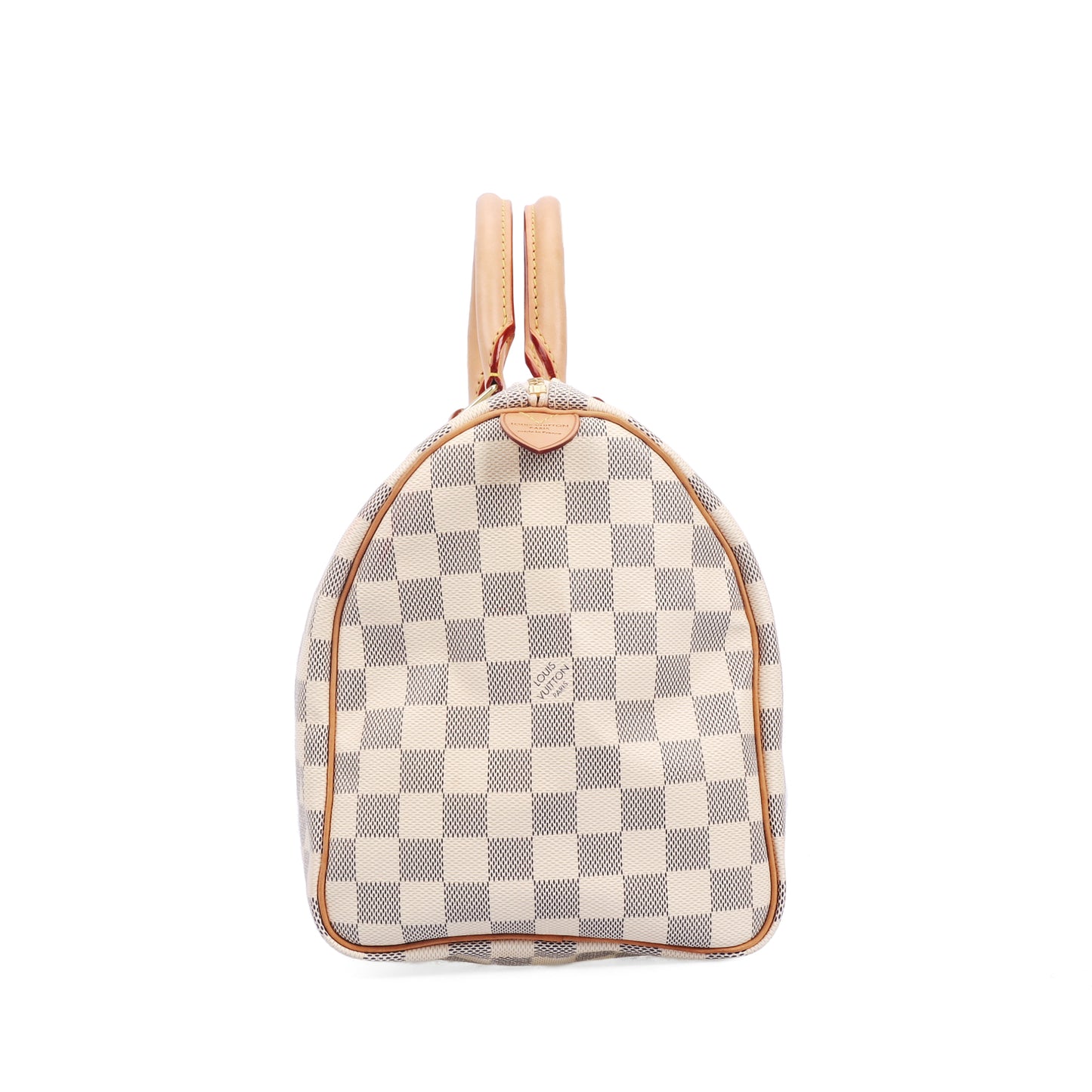 Pre-Owned Louis Vuitton Speedy 30 White Damier Azur Coated Canvas Top Handle Bag 19050088