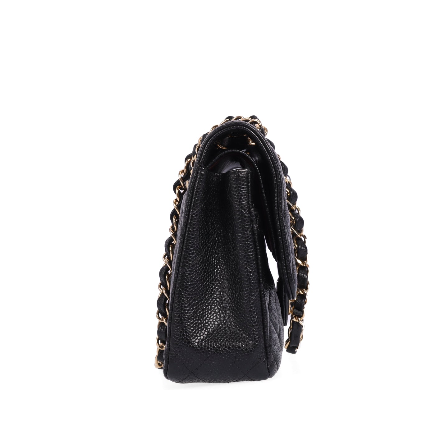 Pre-Owned Chanel Classic Flap Black Caviar Calfskin Crossbody Bag 19713373