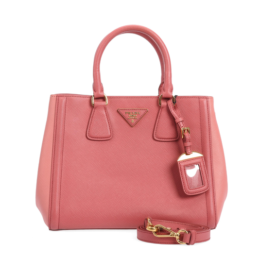 Pre-owned PRADA Leather Shoulder bags Pink Calfskin 93917004