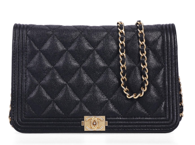 Pre-owned Chanel leboy caviar woc 40470832