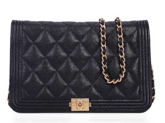 Pre-owned Chanel leboy caviar woc 40470832