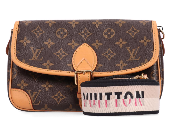 Pre-owned Louis Vuitton Coated Canvas Shoulder Bags Diane Brown Monogram 75377977 hz