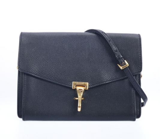 Pre-Owned Burberry Black Calfskin Crossbody Bag 41444125