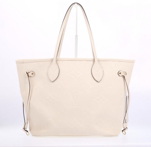 Pre-Owned Louis Vuitton Neverfull Cream Monogram Empreinte Calfskin Shoulder Bag 32529540