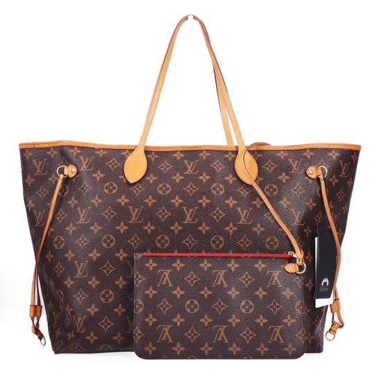 Pre-Owned Louis Vuitton Neverfull MM Brown Monogram Coated Canvas Shoulder Bag 61646363