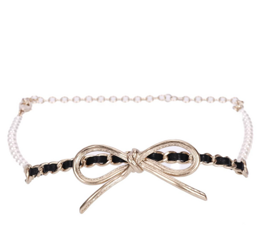 Pre-Owned Chanel Gold Tone Pearl Metal Necklace 14077987 C