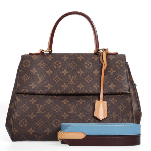 Pre-Owned Louis Vuitton Cluny Monogram Brown Coated Canvas Shoulder Bag 99230448