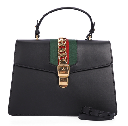 Pre-Owned Gucci sylvie black large crossbody bag 36963148