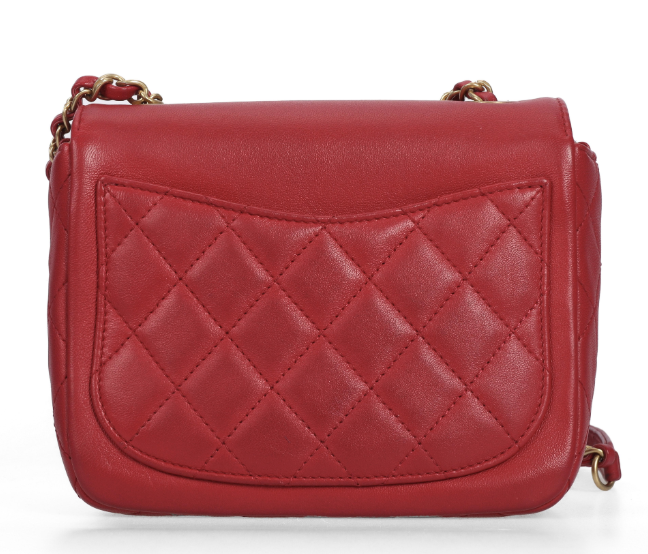 Pre-owned CHANEL Lambskin Crossbody Bag Hot Pink 75033657