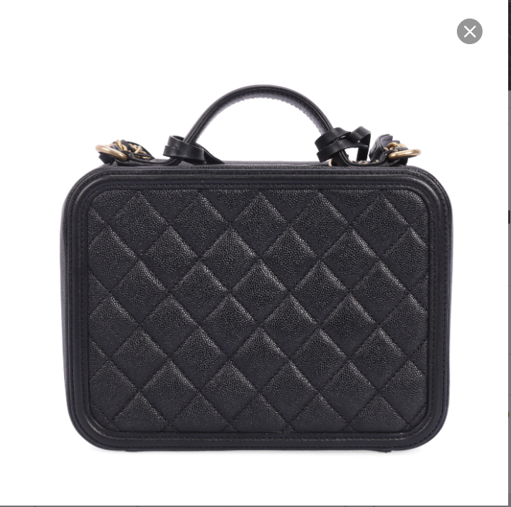 Pre-owned Chanel Black Vanity Case Medium Caviar Shoulder Bag 40124569