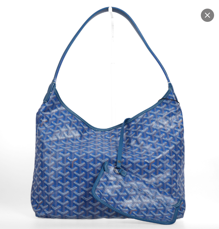 Pre-owned Goyard Coated Canvas Shoulder Bags Goyardine Bohème Blue 15646348