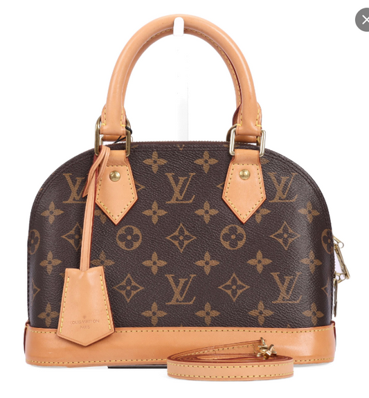 Pre-owned Louis Vuitton Coated Canvas Shoulder Bags Alma Brown Monogram 98578968 hz