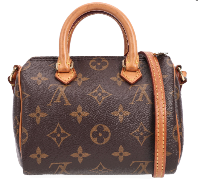 Pre-owned Louis Vuitton Coated Canvas Crossbody Bags Speedy Brown 46208824 hz
