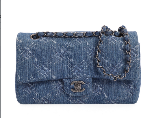 Pre-owned Chanel Damin Medium Classic Flap Shoulder Bag  76548166