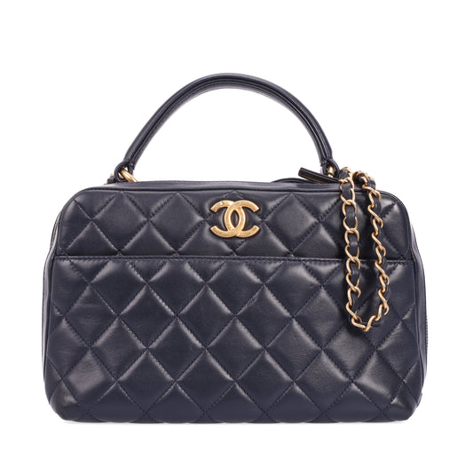 Pre-Owned Chanel Trendy CC Navy Lambskin Crossbody Bag 20266541