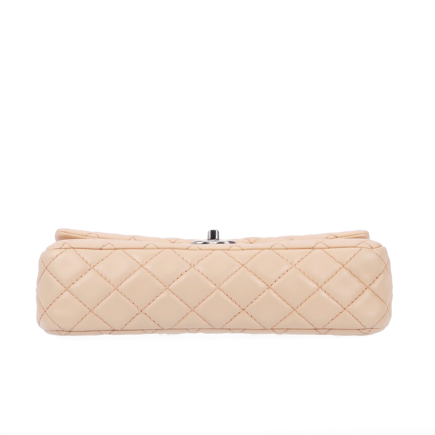 Pre-Owned Chanel Classic Flap Beige Leather Shoulder Bag 20754138