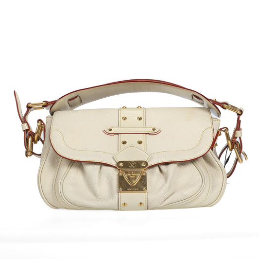 Pre-Owned Louis Vuitton Suhali Le Confident White Leather Shoulder Bag 22439917