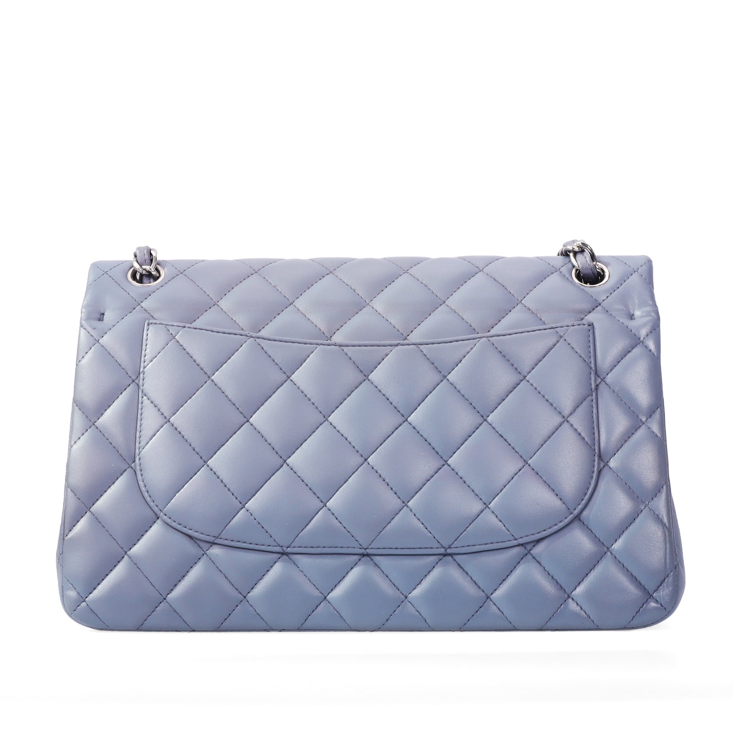 Pre-owned Chanel Cf Purple Lambskin Jumbo Shoulder Bag 25410858