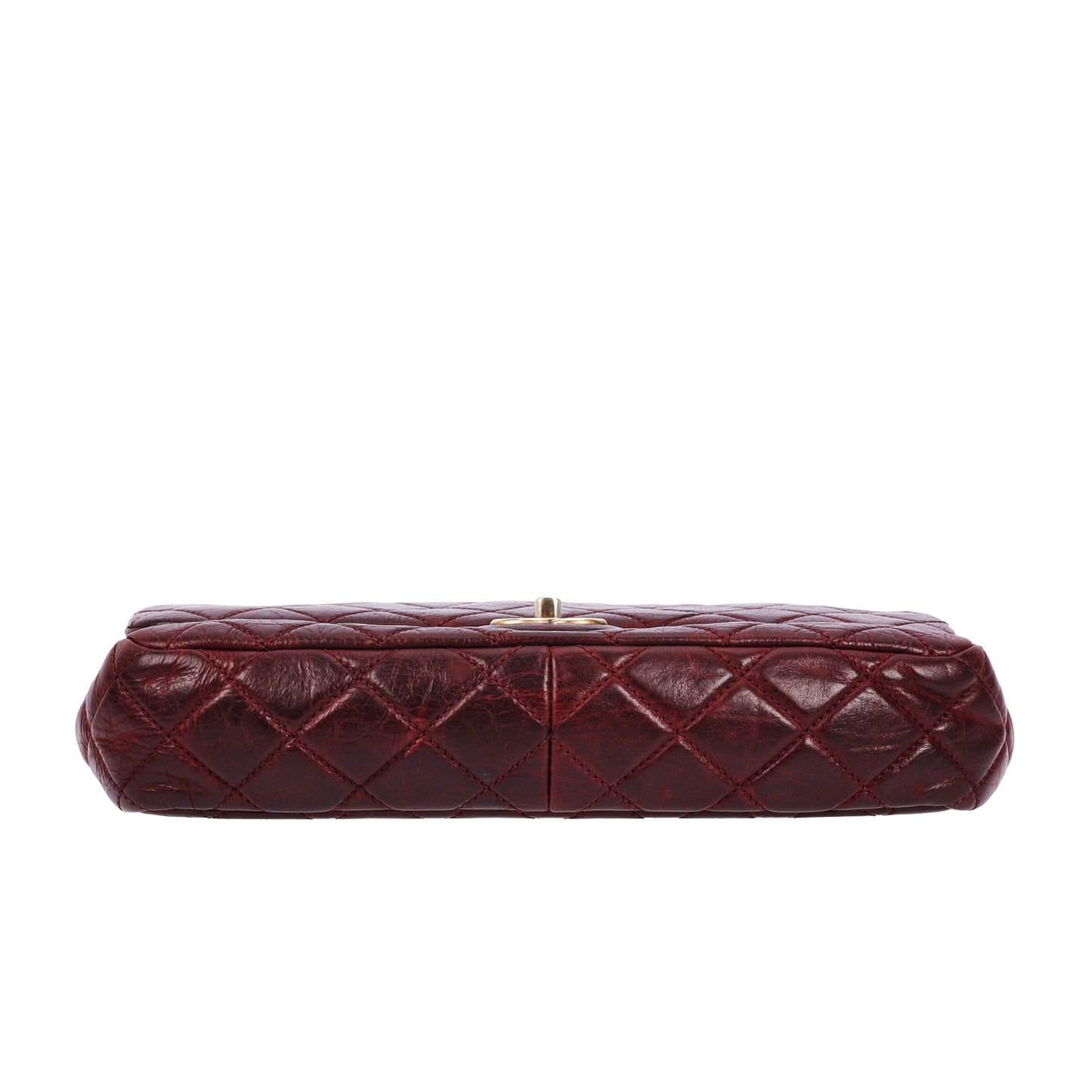 Pre-Owned Chanel Classic Flap Burgundy Quilted Calfskin Leather Shoulder Bag 25612785