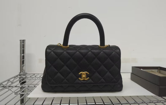 Pre-owned Chanel Black COCO Handle Shoulder Bag 88376586