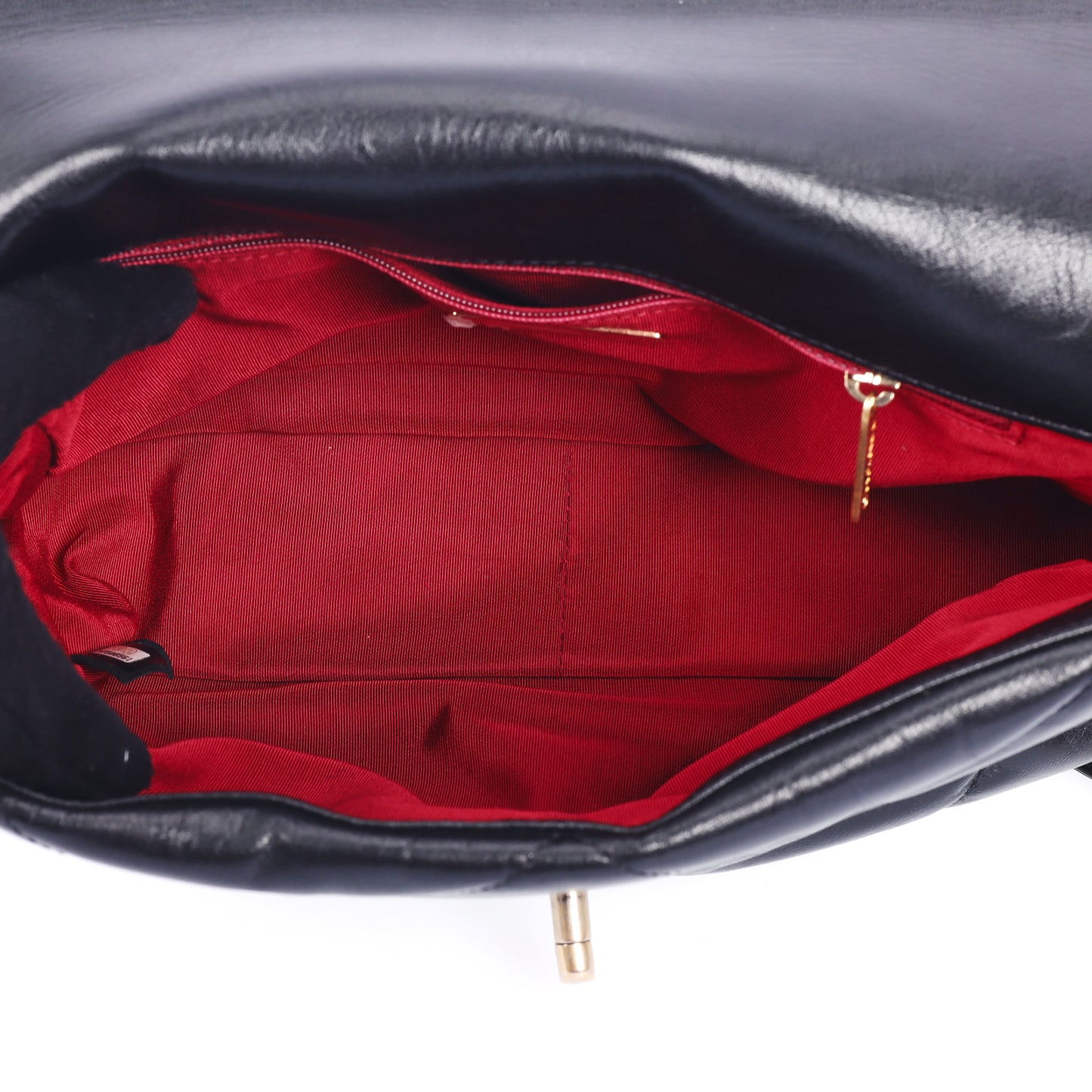 Pre-Owned Chanel 19  Medium Size Black Calfskin Shoulder Bag 26252503