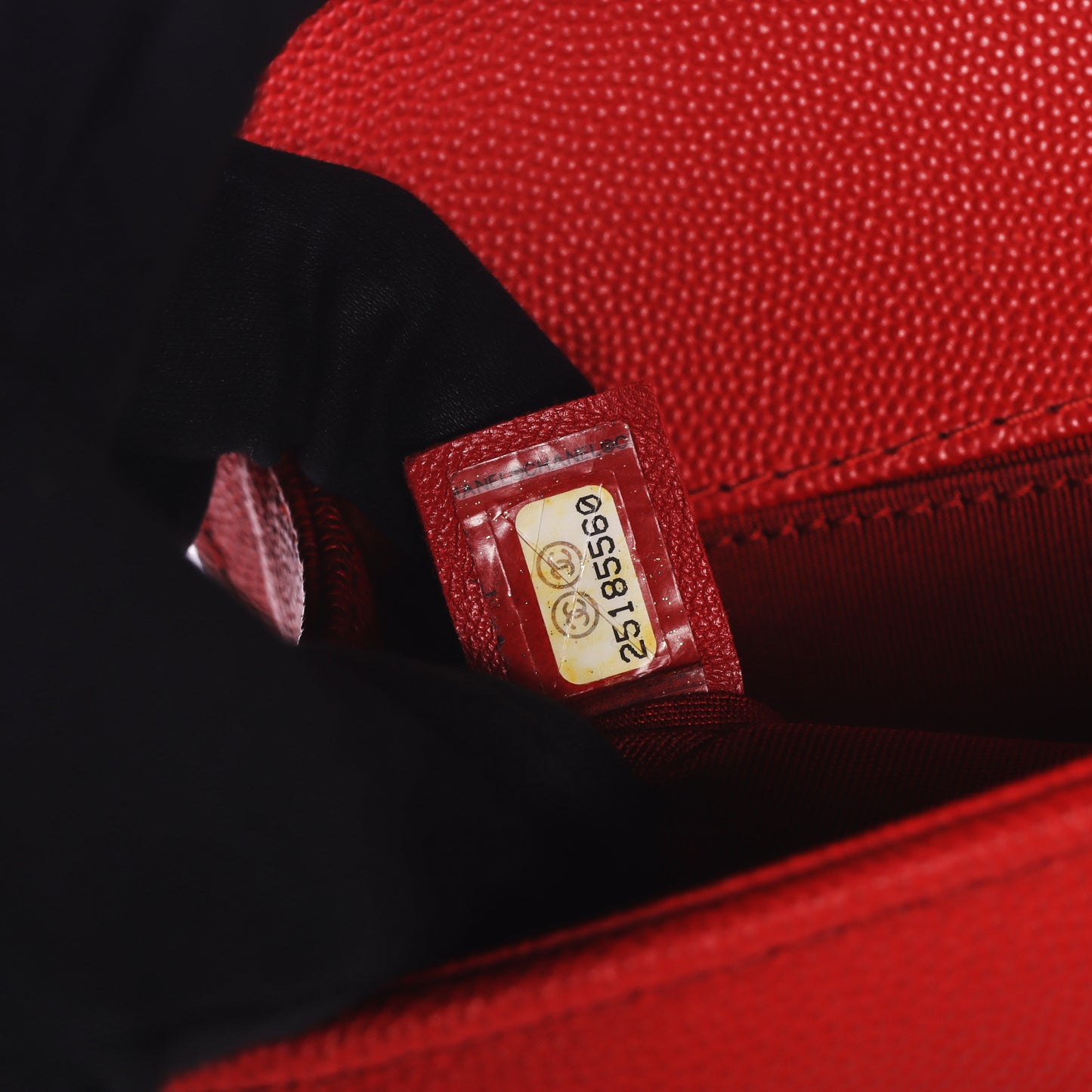 Pre-Owned Chanel Le Boy Red Chevron Quilted Calfskin Leather Shoulder Bag  26572989