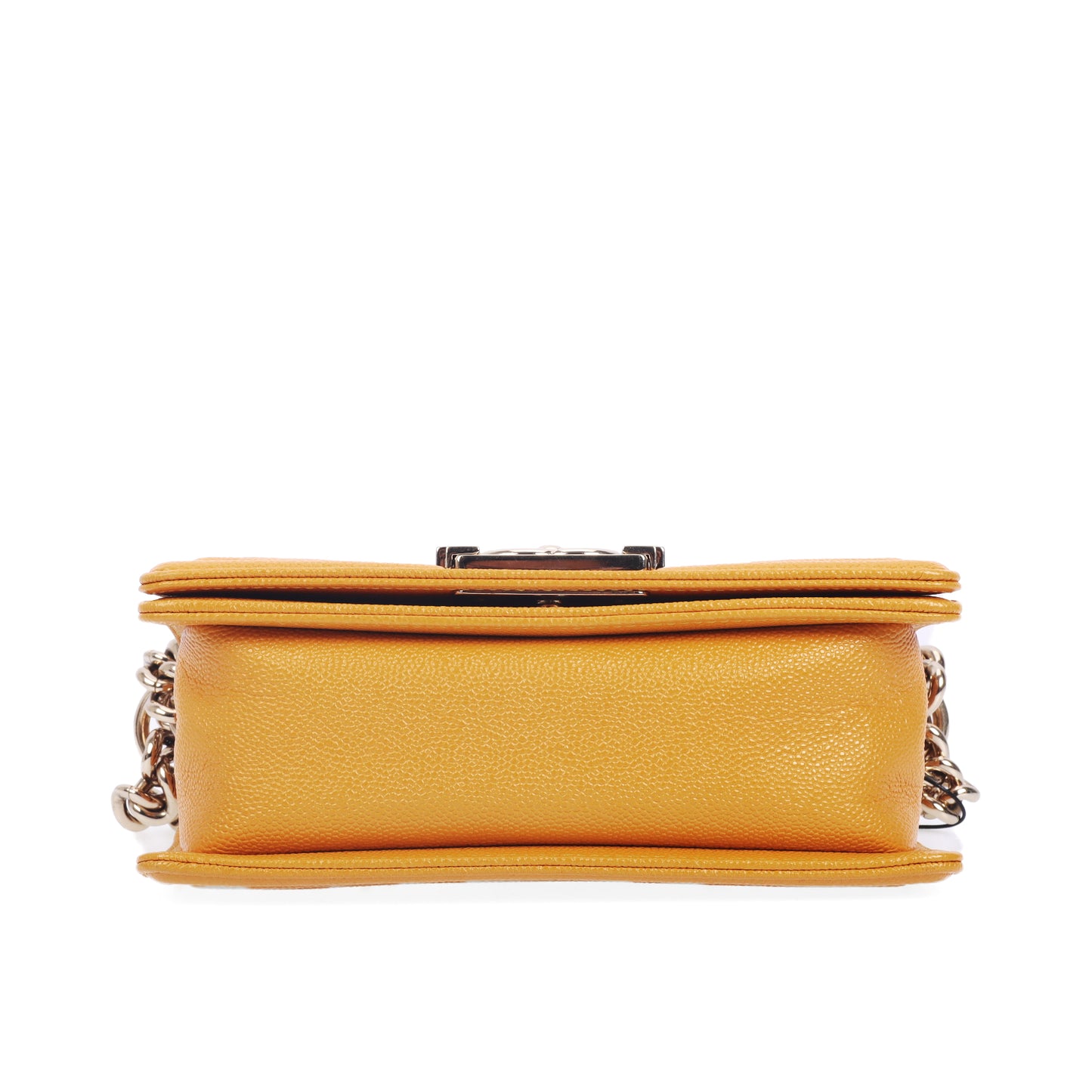 Pre-Owned Chanel Le Boy Yellow Quilted Calfskin Leather Shoulder Bag 27707096