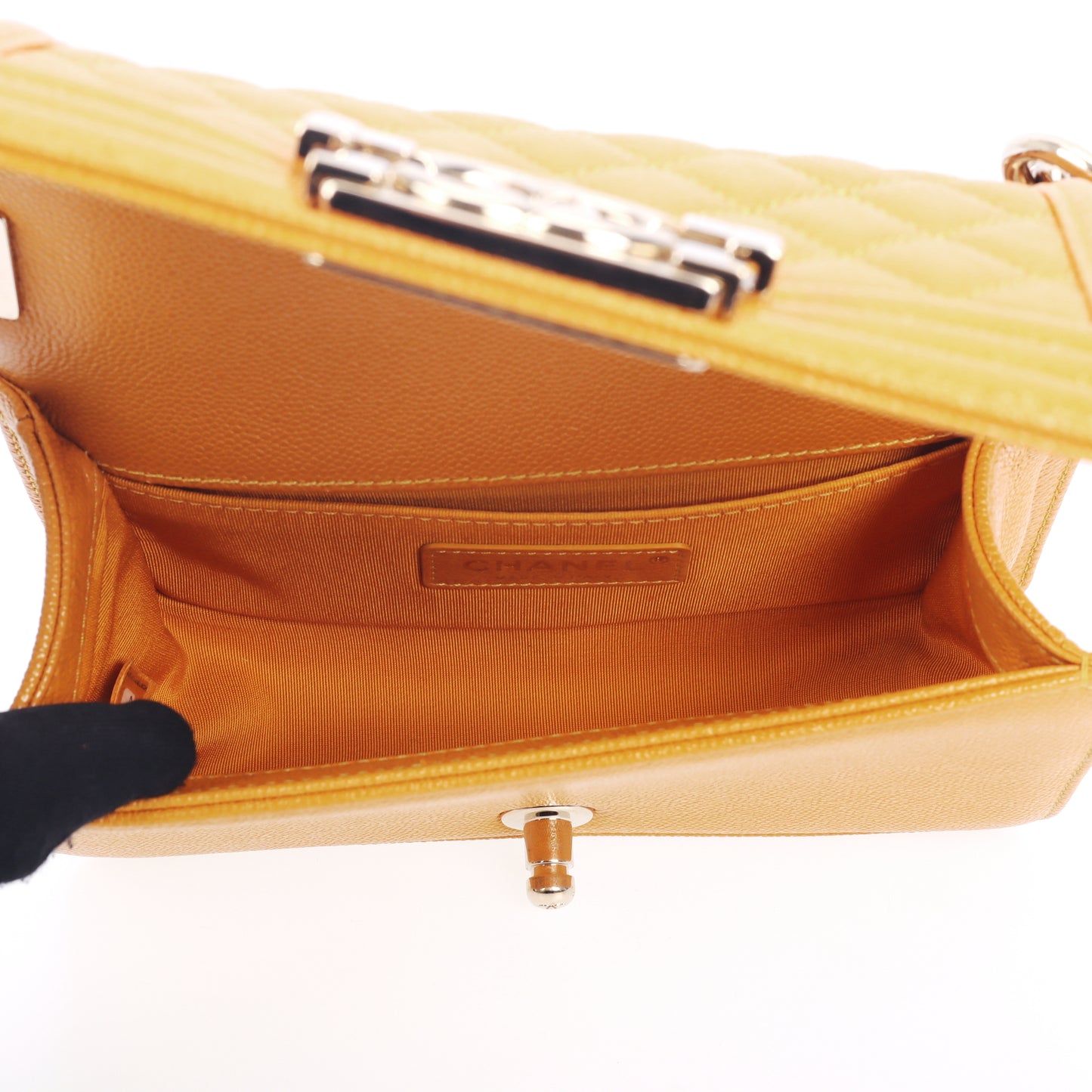 Pre-Owned Chanel Le Boy Yellow Quilted Calfskin Leather Shoulder Bag 27707096