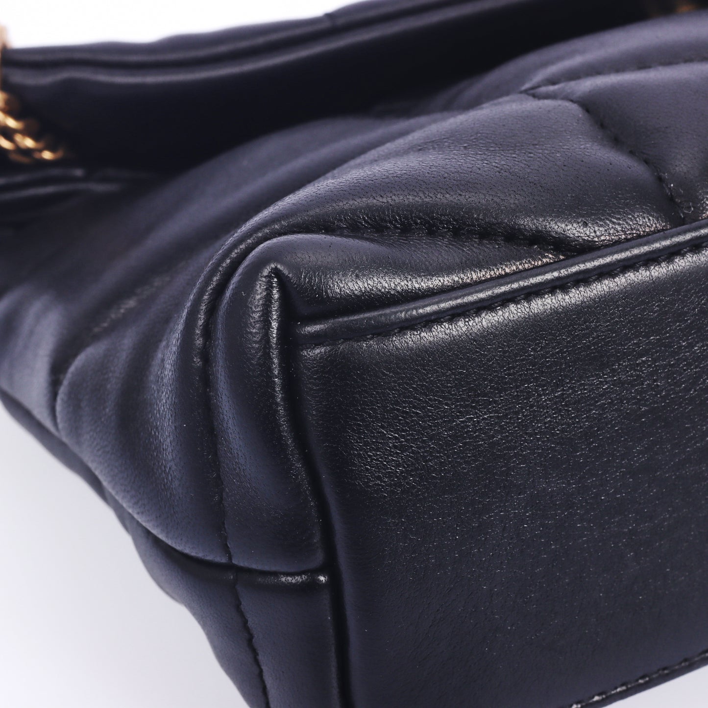 Pre-Owned Saint Laurent Paris Puffer Black Leather Shoulder Bag 28493233