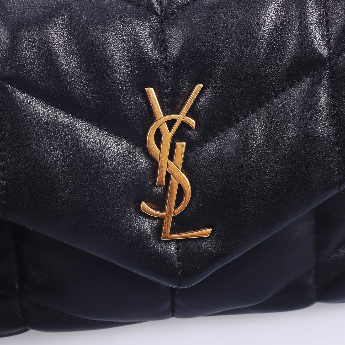 Pre-Owned Saint Laurent Paris Puffer Black Leather Shoulder Bag 28493233