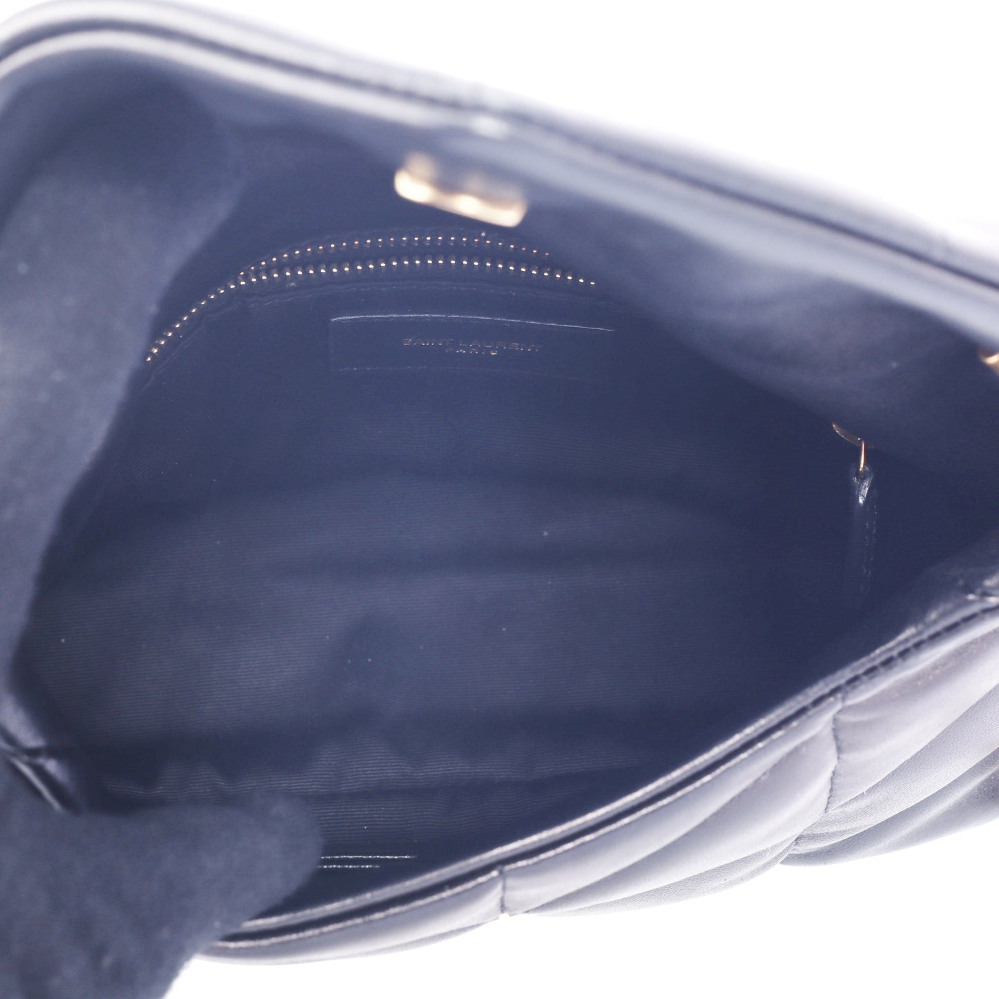 Pre-Owned Saint Laurent Paris Puffer Black Leather Shoulder Bag 28493233