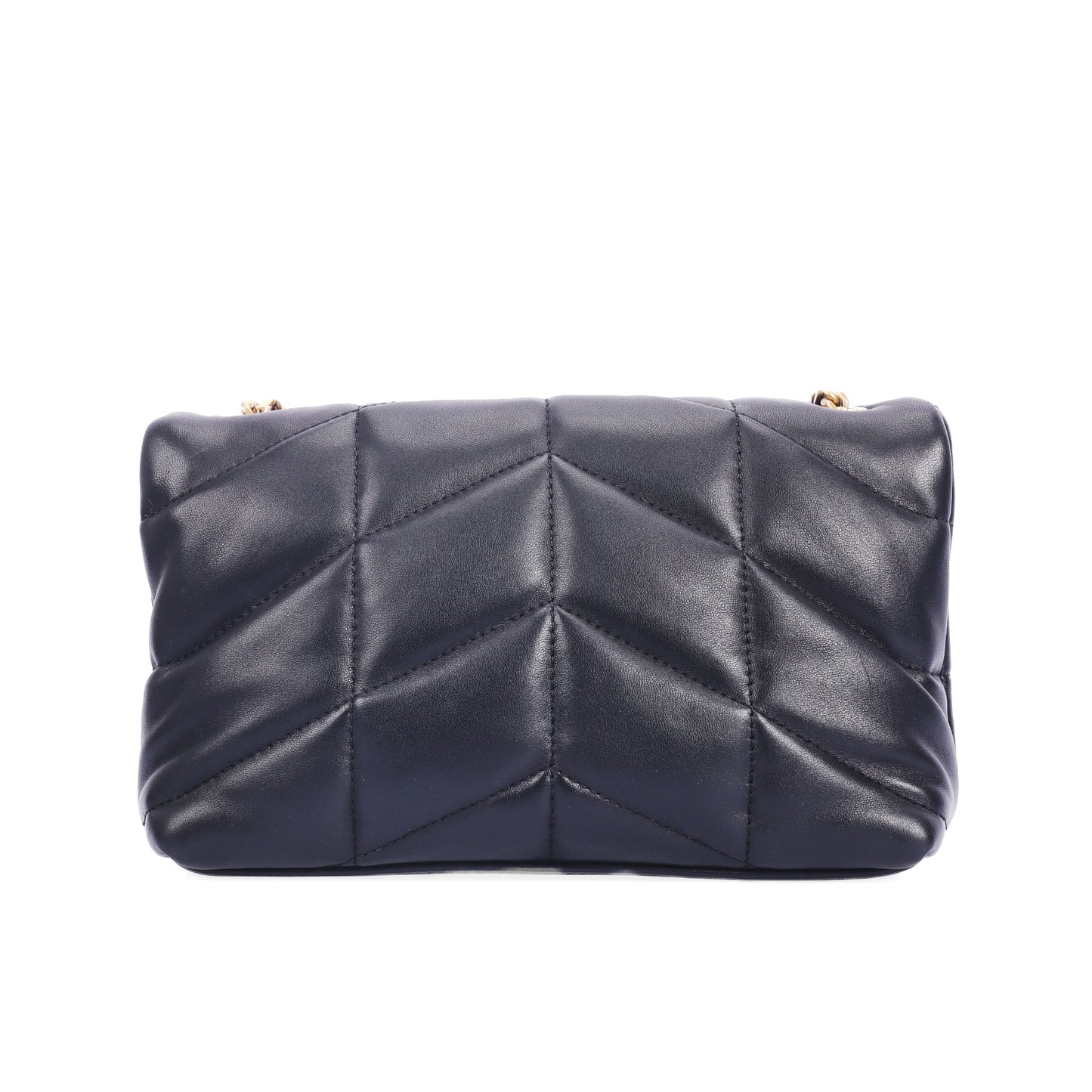 Pre-Owned Saint Laurent Paris Puffer Black Leather Shoulder Bag 28493233