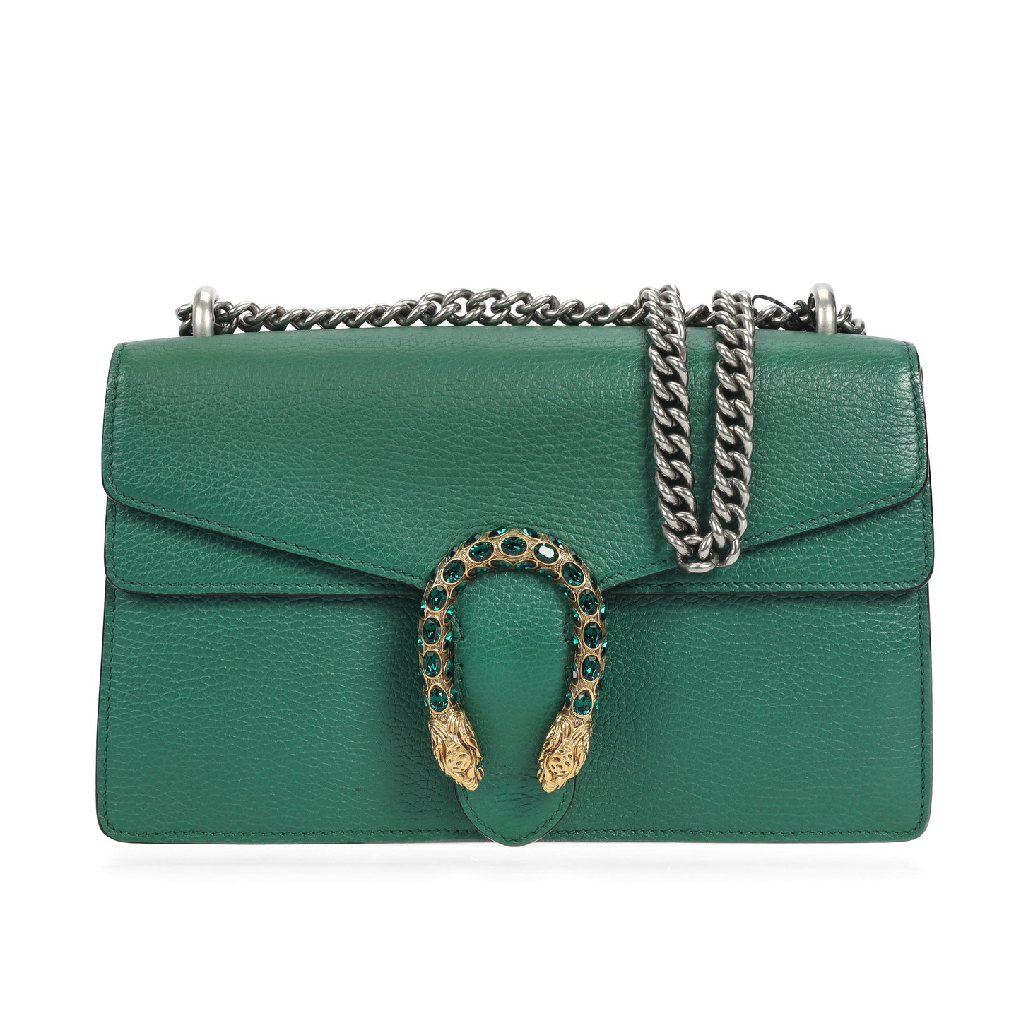 Pre-Owned Gucci Dionysus Green Calfskin Shoulder Bag 30119927