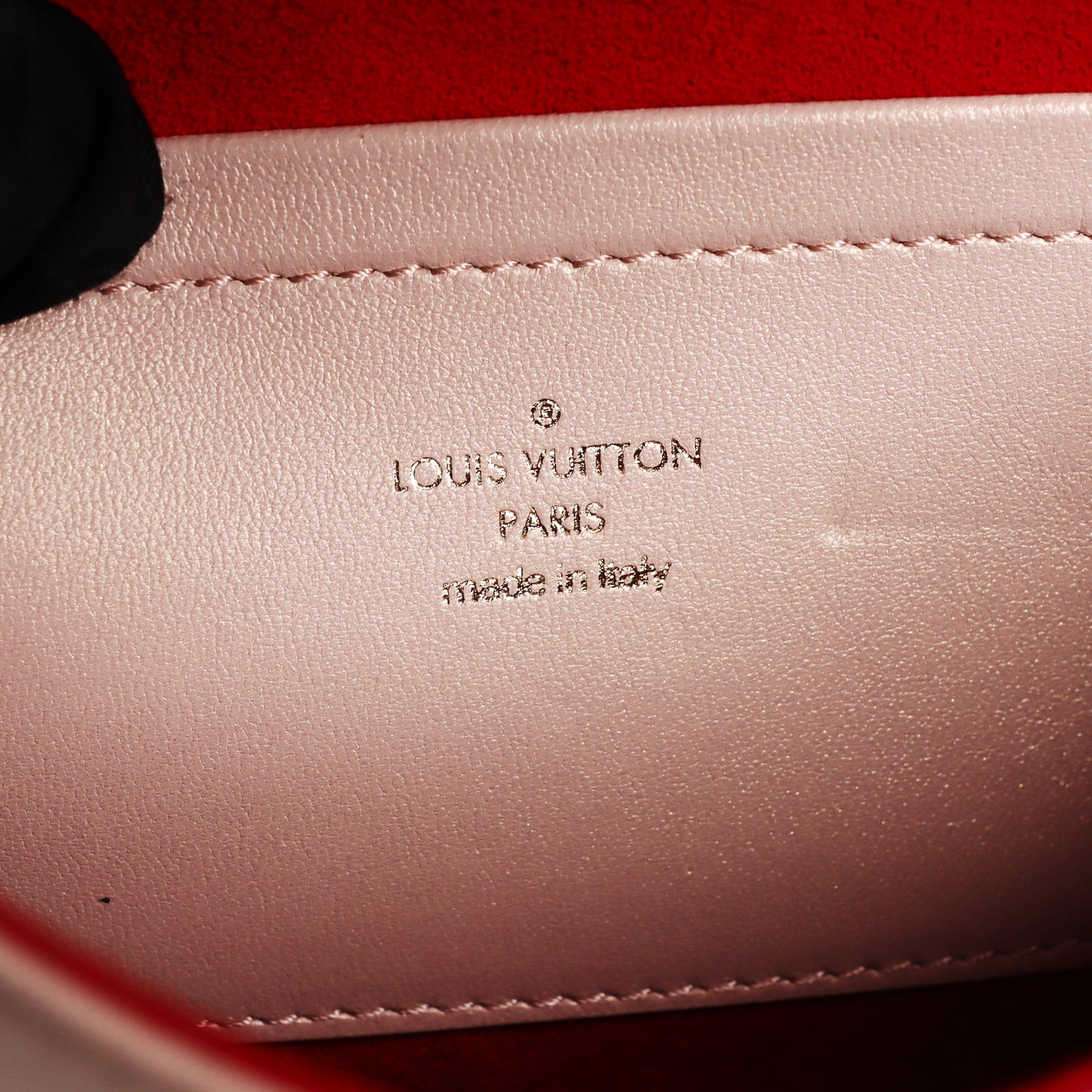 Pre-Owned Louis Vuitton  Pochette Pink Lambskin Crossbody Bag 30815614