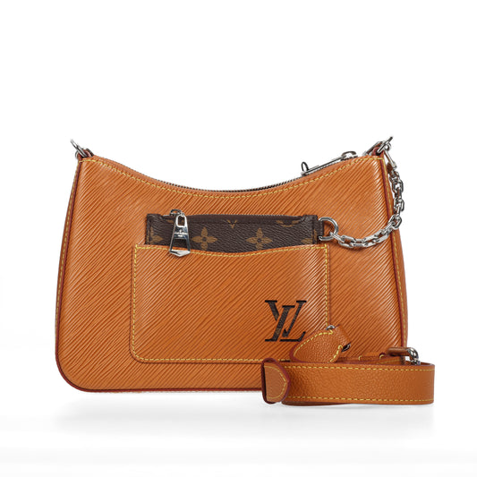 Pre-Owned Louis Vuitton marelle brown epi leather crossbody bag 31099946