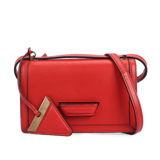 Pre-Owned Loewe Barcelona Red Leather Crossbody Bag 31527194