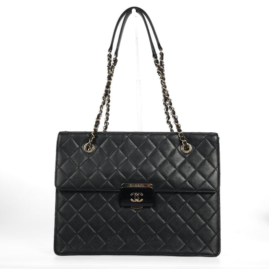 Pre-Owned Chanel Black Leather Shoulder Bag 32830260