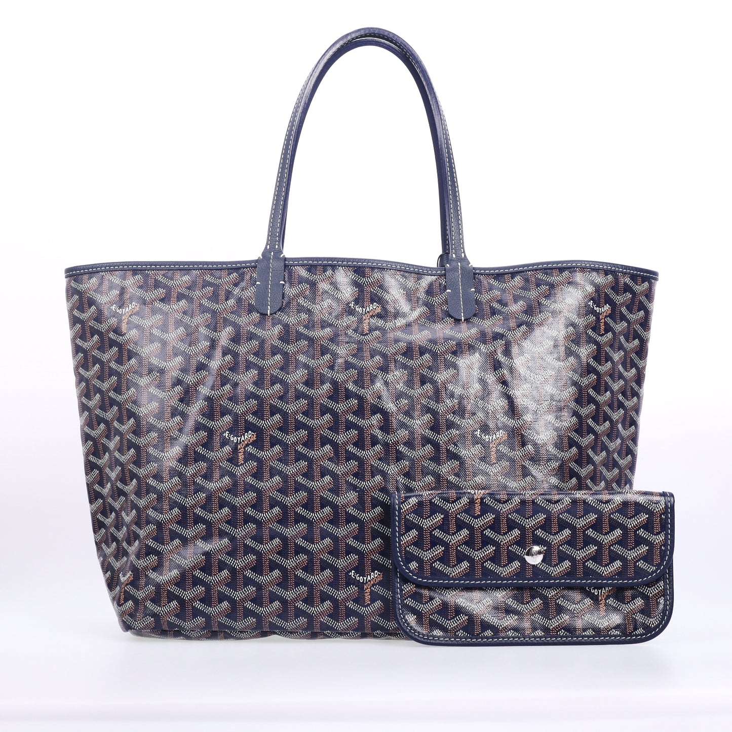 Pre-Owned Goyard Saint Louis Black Canvas Calfskin Tote Bag 33641059