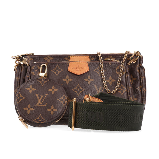 Pre-Owned Louis Vuitton Multi Pochette Accessoires Brown Monogram Coated Canvas Crossbody Bag 34028597