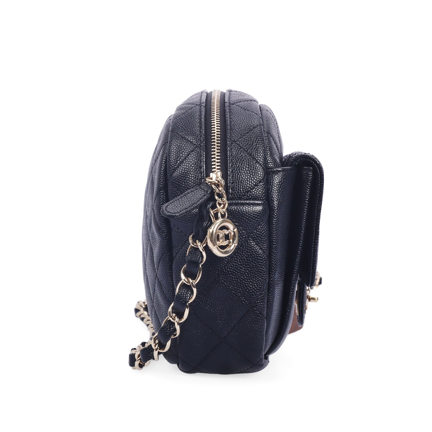 Pre-Owned Chanel Black Quilted Caviar Leather Crossbody Bag 34529873 c