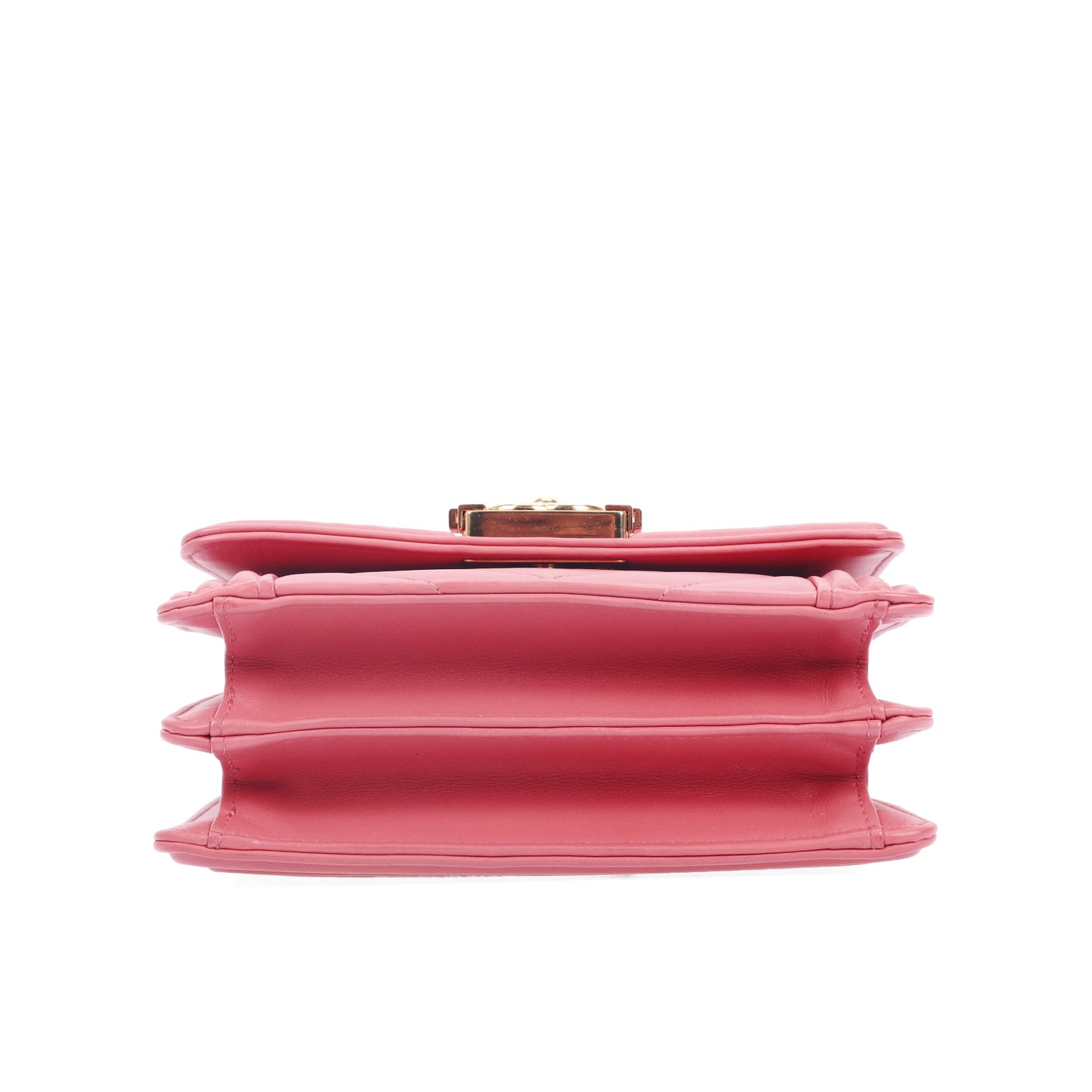 Pre-Owned Chanel Boy Pink Quilted Lambskin Crossbody Bag 34653875