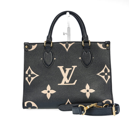 Pre-Owned Louis Vuitton OnTheGo Black Monogram Leather Crossbody Bag 35302256