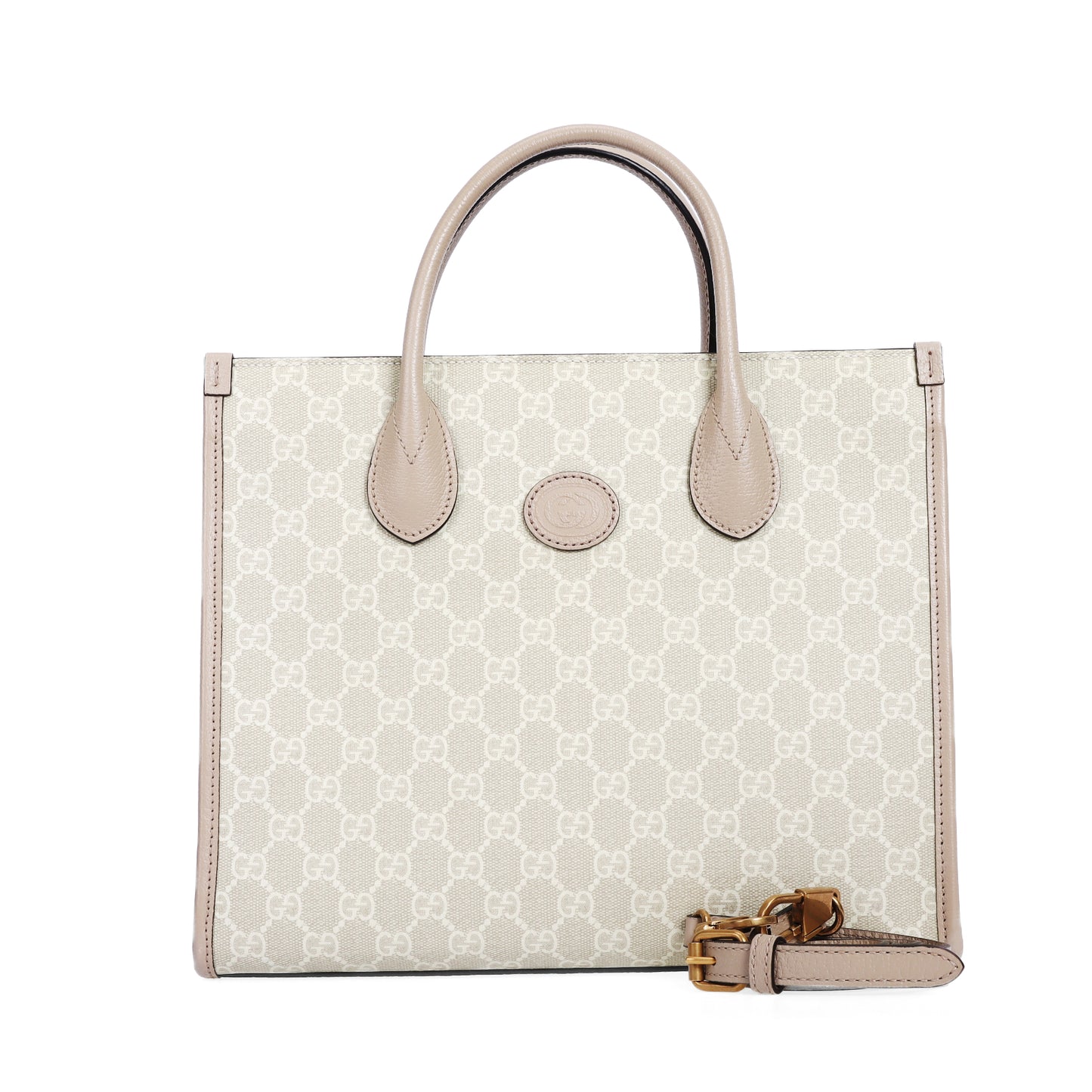 Pre-Owned Gucci GG Supreme Beige Coated Canvas Shoulder Bag 35745906