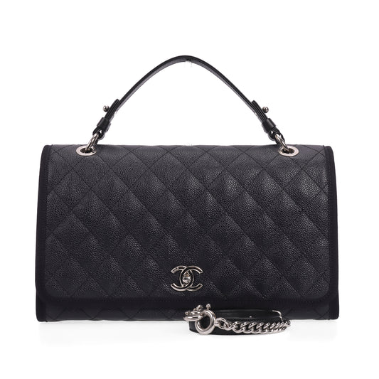Pre-owned Chanel shoulder bag black flap bag 36890744