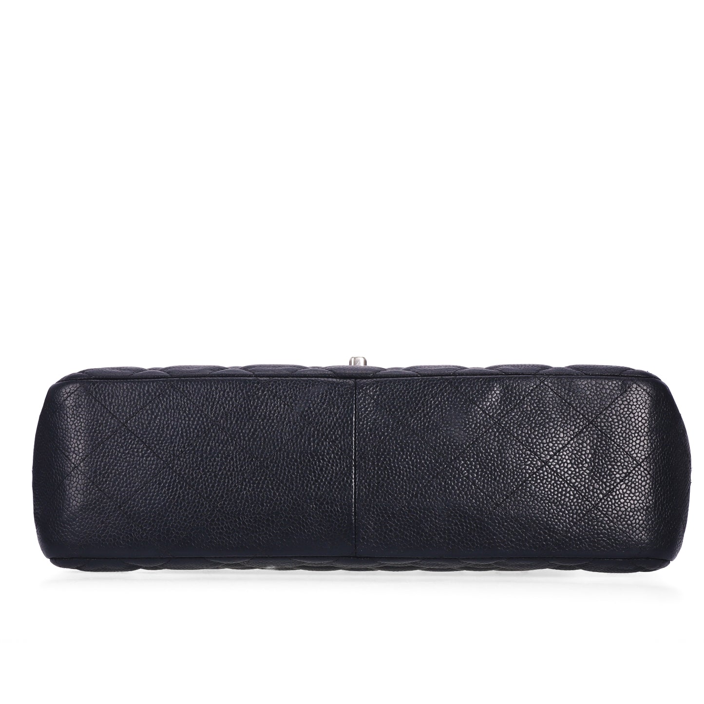 Pre-Owned Chanel Classic Flap Black Quilted Caviar Calfskin Leather Shoulder Bag 37047958 c