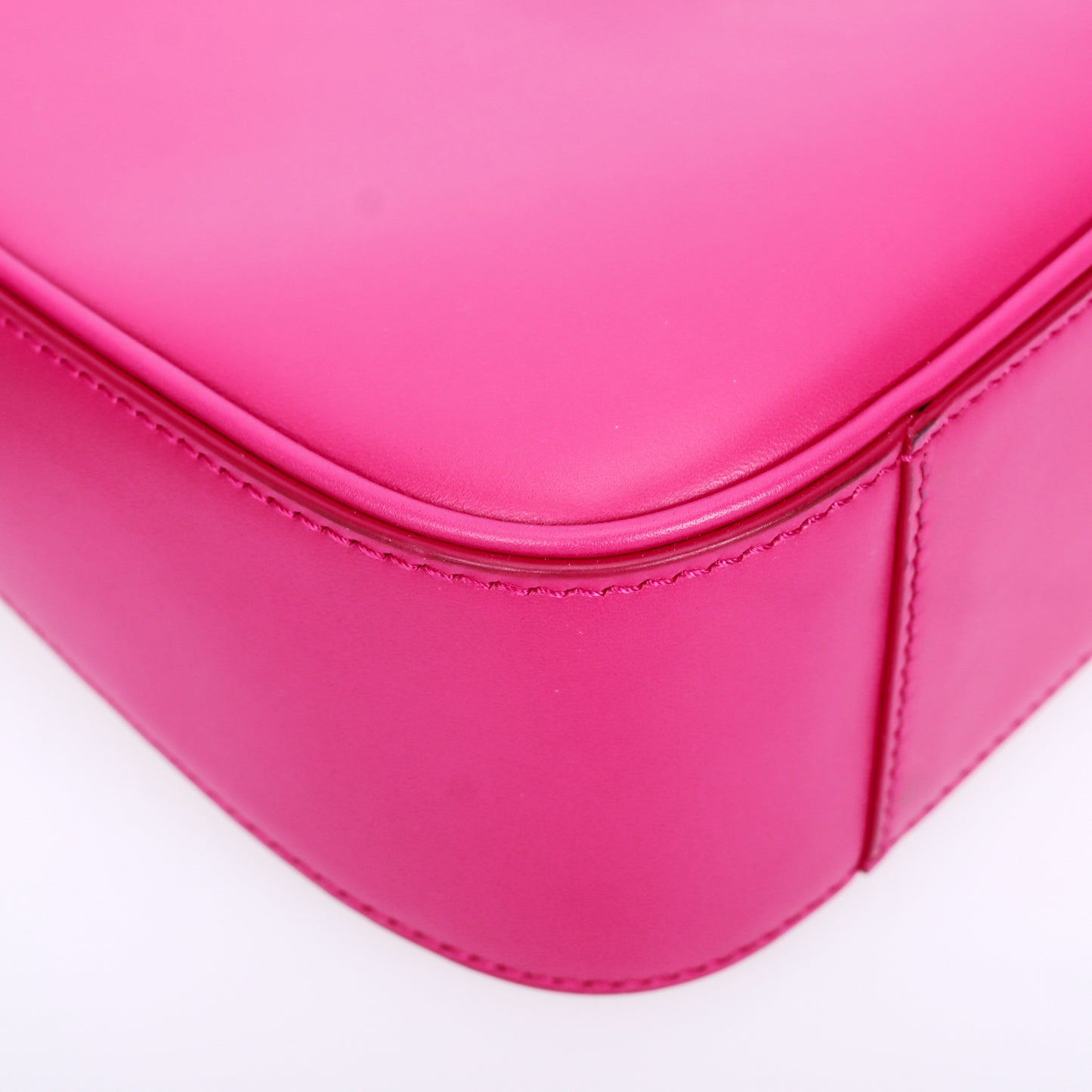 Pre-Owned Saint Laurent Le 5 à 7 Fuchsia Calfskin Top Handle Bag 37444216