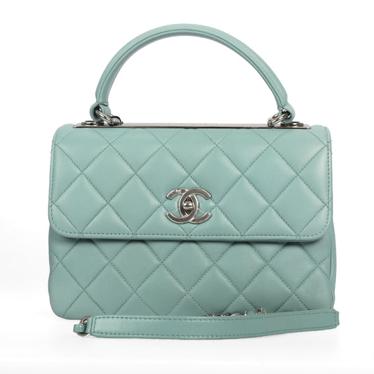 Pre-Owned Chanel Trendy CC Light Blue Lambskin Crossbody Bag 39001913